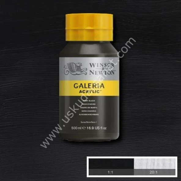 W.Newton Galeria Akrilik Boya 500ml 331 IVORY BLACK ürün görseli 1