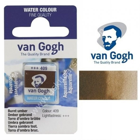 Talens Van Gogh Tablet Suluboya 1/2 Burnt Umber- 409 - 1