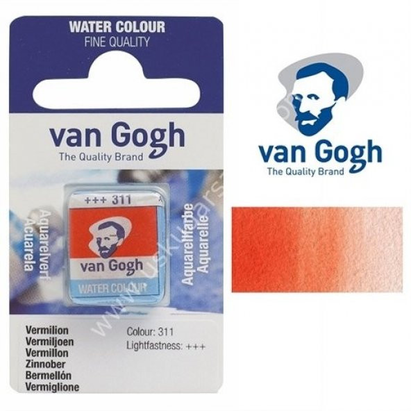 Talens Van Gogh Tablet Suluboya 1/2 Vermilion- 311 - 1