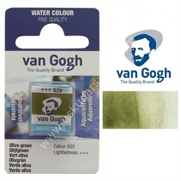 Talens Van Gogh Tablet Suluboya 1/2 Olive Green- 620