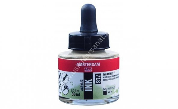 Amsterdam Sıvı Akrilik Mürekkep 30ml 718 Warm Grey - 1