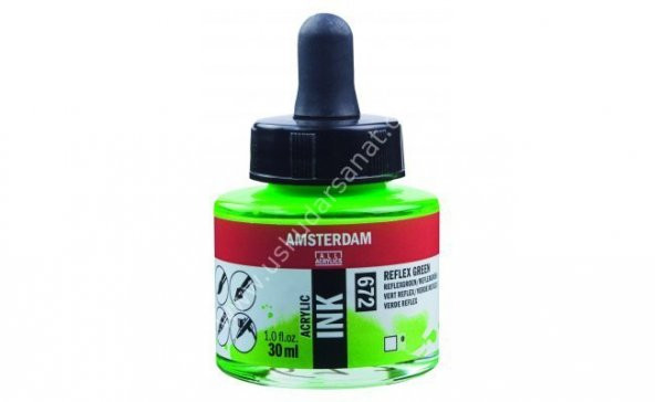 Amsterdam Sıvı Akrilik Mürekkep 30ml 672 Reflex Green ürün görseli 1