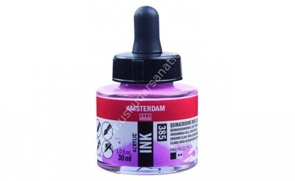 Amsterdam Sıvı Akrilik Mürekkep 30ml 385 Quinacridone Rose Light ürün görseli 1