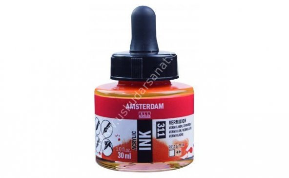 Amsterdam Sıvı Akrilik Mürekkep 30ml 311 Vermillion ürün görseli 1
