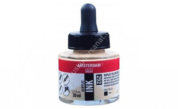 Amsterdam Sıvı Akrilik Mürekkep 30ml 292 Naples Yellow Red ürün görseli 1