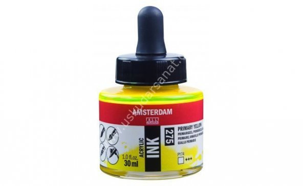 Amsterdam Sıvı Akrilik Mürekkep 30ml 275 Primary Yellow ürün görseli 1