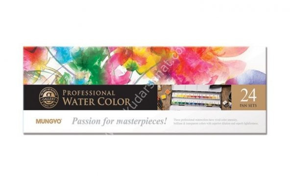Mungyo  Professional Suluboya  1/2 Yarım Tablet 24 renk