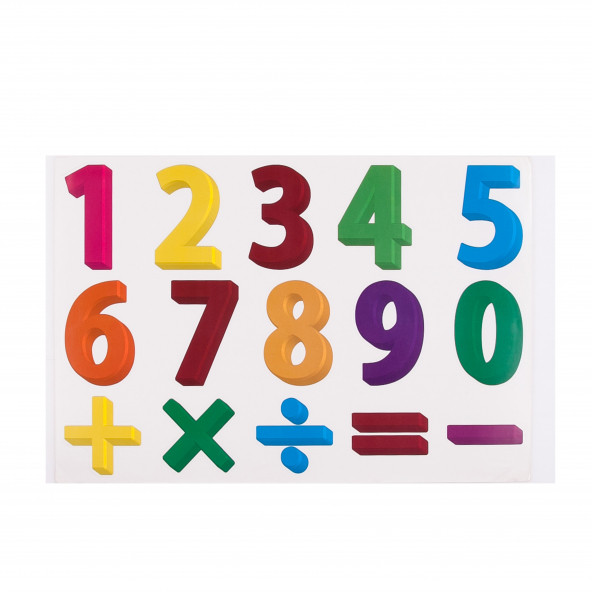 XFG060 DUVAR SÜSÜ (STİCKER) RAKAMLI DESEN PVC 48X33X0,5CM - 2