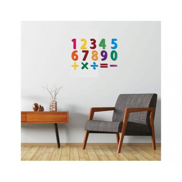 XFG060 DUVAR SÜSÜ (STİCKER) RAKAMLI DESEN PVC 48X33X0,5CM - 4