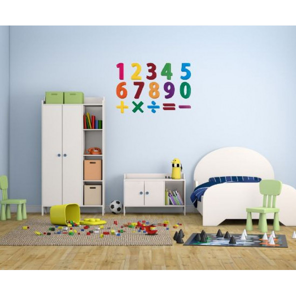 XFG060 DUVAR SÜSÜ (STİCKER) RAKAMLI DESEN PVC 48X33X0,5CM - 7