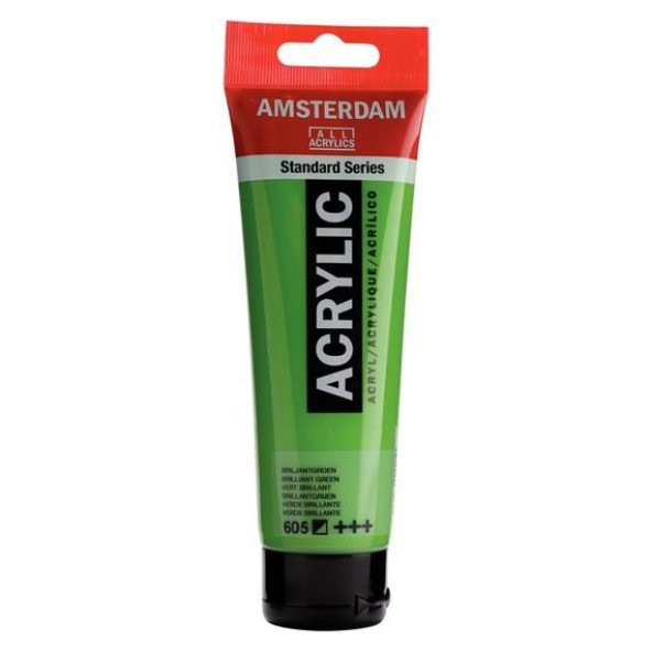 Amsterdam Akrilik Boya 120ml Tüp BRILLIANT GREEN. 605 ürün görseli 1