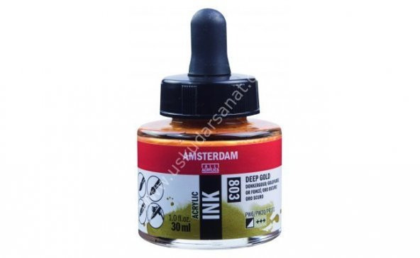 Amsterdam Sıvı Akrilik Mürekkep 30ml 803 Deep Gold