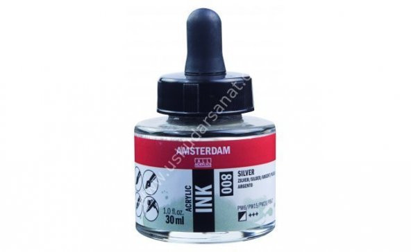 Amsterdam Sıvı Akrilik Mürekkep 30ml 800 Silver