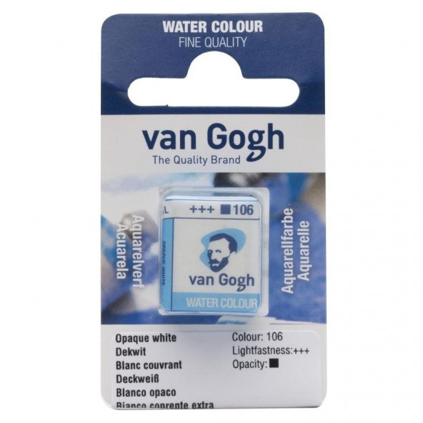 Talens Van Gogh Tablet Suluboya 1/2 Opak  White- 106