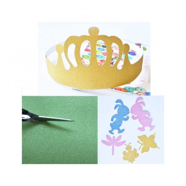 Siyah Simli Karton 35x50 5 Adet Artlantis Simli Karton Siyah 5 Adet 35*50 - 3