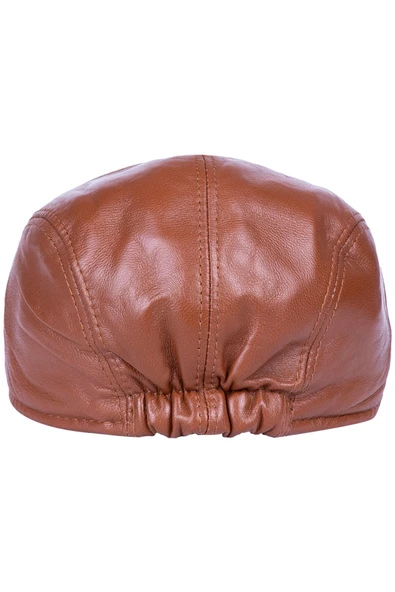 Leather | Erkek Deri Kasket Arakadan Lastikli Kasket Şapka - 6