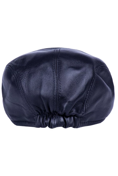Leather | Erkek Deri Kasket Arakadan Lastikli Kasket Şapka - 3