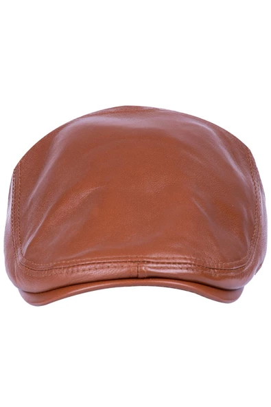 Leather | Erkek Deri Kasket Arakadan Lastikli Kasket Şapka - 5
