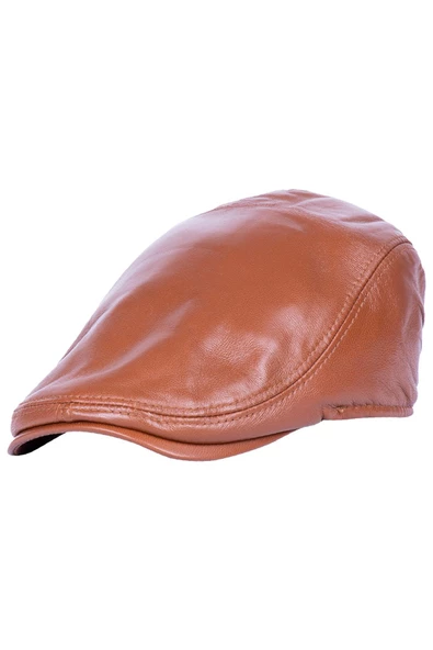 Leather | Erkek Deri Kasket Arakadan Lastikli Kasket Şapka - 4