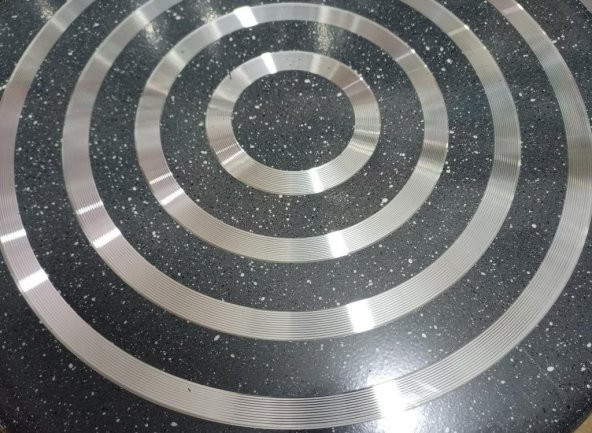 40cm Jumbo Boy Granit Pilav Karnıyarık Tenceresi İç ve Dış Yüzeyi Çizilmez Sırlı Endüstriyel Basık - 6