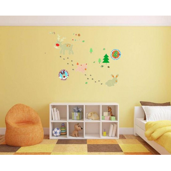 XFG115 DUVAR SÜSÜ (STİCKER) ORMANLI DESENLİ PVC 48X33X0,5CM - 3