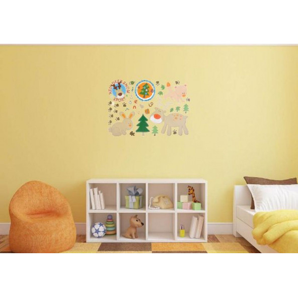 XFG115 DUVAR SÜSÜ (STİCKER) ORMANLI DESENLİ PVC 48X33X0,5CM - 4