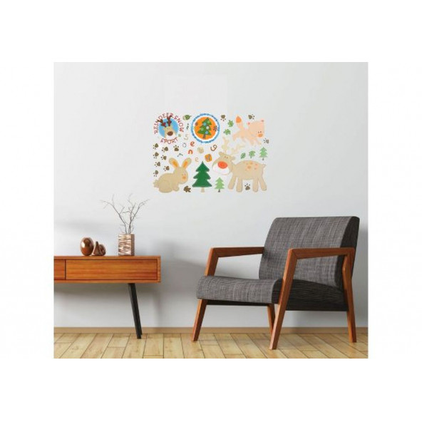 XFG115 DUVAR SÜSÜ (STİCKER) ORMANLI DESENLİ PVC 48X33X0,5CM - 5