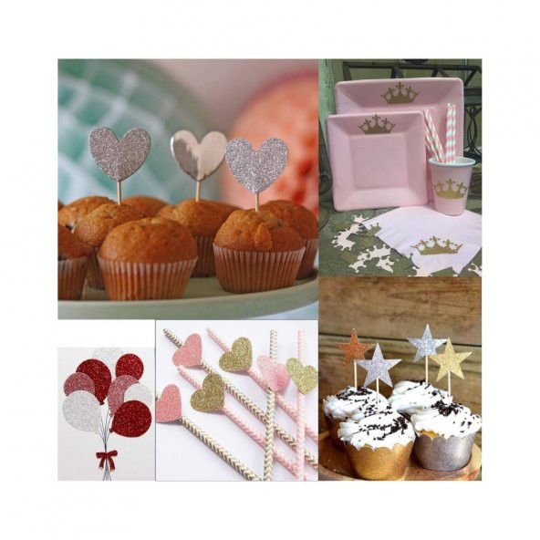 Beyaz Simli Karton 35x50 5 Adet Artlantis Simli Karton Beyaz 5 Adet 35*50 - 2