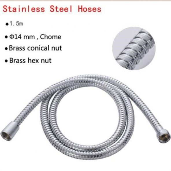 Banyo Duş Hortumu Tüm Musluk Duş Bataryalarına Uygun Duş Hortumu 1.5 Metre - 3