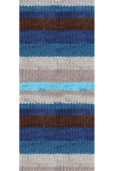 5 Adet Vega Stripe Premium Akrilik El Örgü İpi Yünü No: 82422 - 2