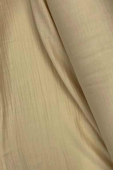 Çok Amaçlı Müslin Pamuklu Bebek Örtü ve Battaniye Kumaşı Müslin Bez Bej 80 - 2