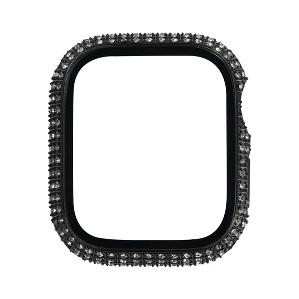 Apple Watch 7 41mm Zore Watch Gard 24 Kenarları Taşlı Sert PC Koruyucu - 2
