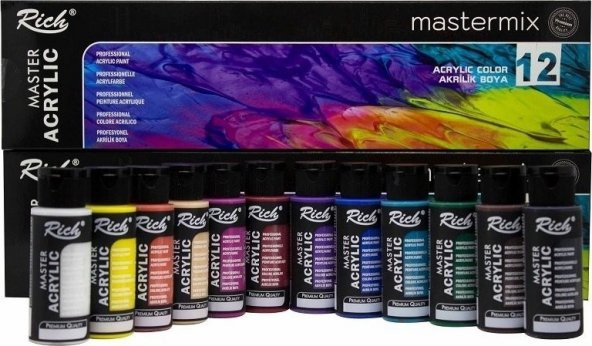 Rich Akrilik Boya 60 Ml Master Mix 12 Li 11407
