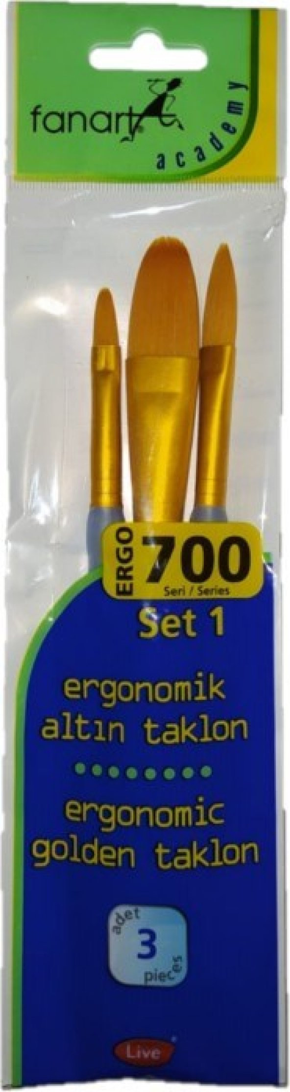 Fanart 700 Serisi Ergonomik Altın Taklon Set-1 3lü