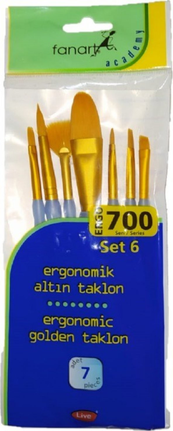 Fanart 700 Serisi Ergonomik Altın Taklon Set-6 7li