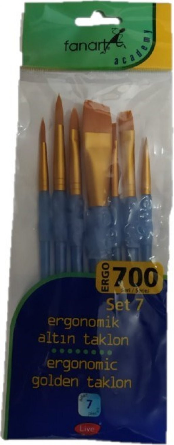 Fanart 700 Serisi Ergonomik Altın Taklon Set-7 7li