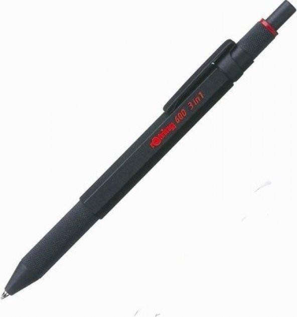 Rotring 600 Siyah Multipen Üç Fonksiyonlu Kalem