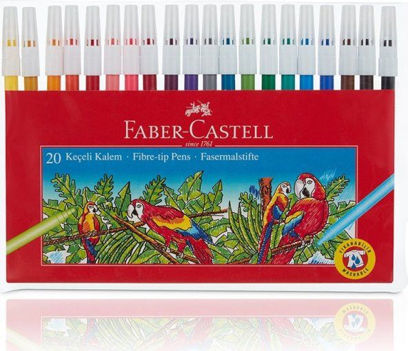 Faber-Castell Keçeli Kalem 20 Renk Yıkanabilir ürün görseli 1