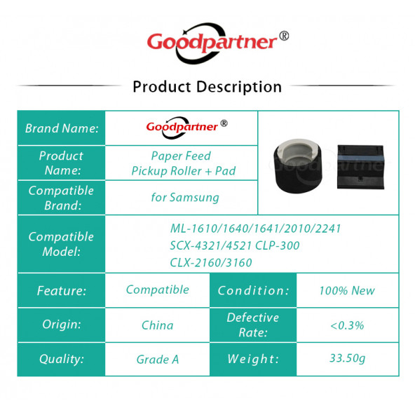 Samsung CLP-300 Xerox WC PE220  Kağıt alma pateni(Pickup roller) ve Ayırma padi (Separation Pad) - 4