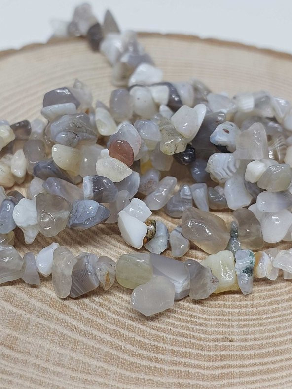 Botswana Akik Taşı Doğal Küçük Taşlar Dizi - Resim 3