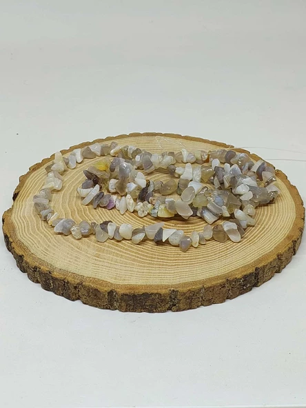 Delikli Botswana Akik Taşı Mini Boy 50 adet - Resim 3