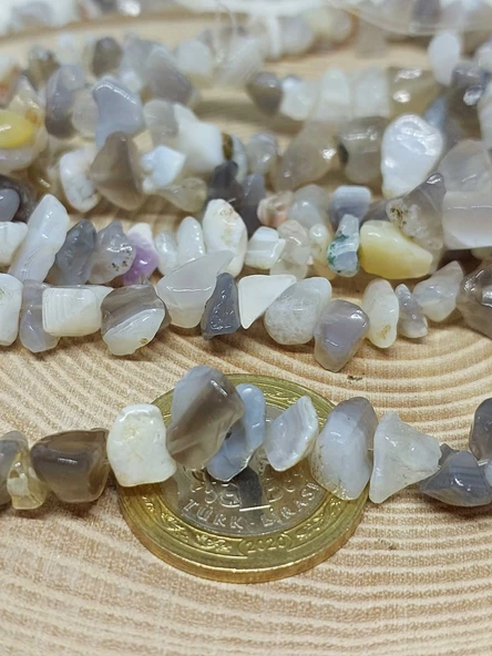 Delikli Botswana Akik Taşı Mini Boy 50 adet ürün görseli