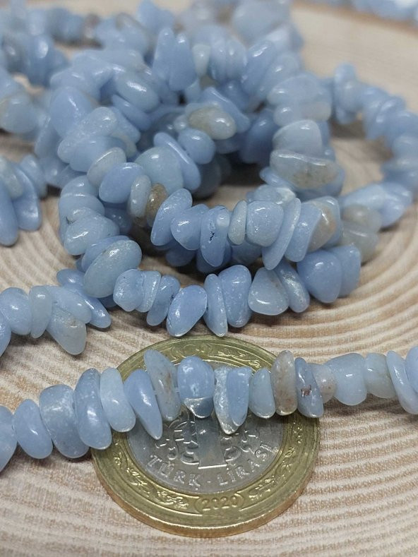 Delikli Angelit Taşı Mini Boy 50 adet ürün görseli