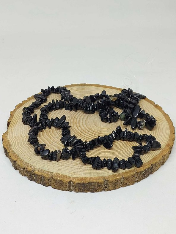 Turmalin Taşı Siyah Doğal Küçük Taşlar Dizi ürün görseli