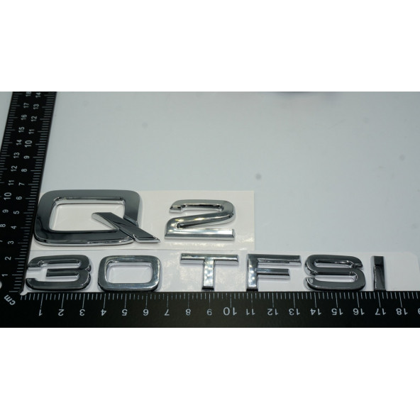 Audi Q2 30 TFSi Krom ABS 3M 3D Bagaj Yazı Logo Orjinal Ürün - 3