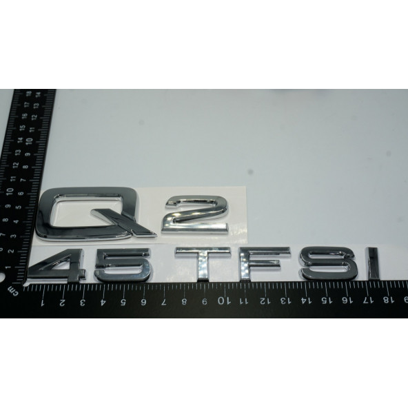 Audi Q2 45 TFSi Krom ABS 3M 3D Bagaj Yazı Logo Orjinal Ürün - Resim 3