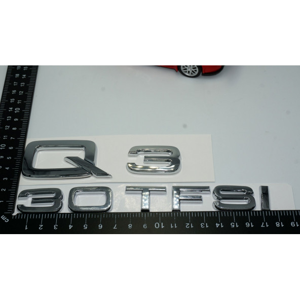 Audi Q3 30 TFSi Krom ABS 3M 3D Bagaj Yazı Logo Orjinal Ürün - 3