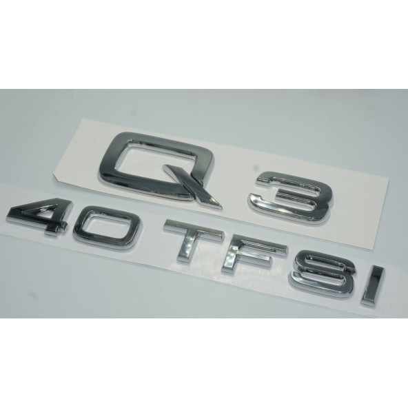 Audi Q3 40 TFSi Krom ABS 3M 3D Bagaj Yazı Logo Orjinal Ürün - Resim 2