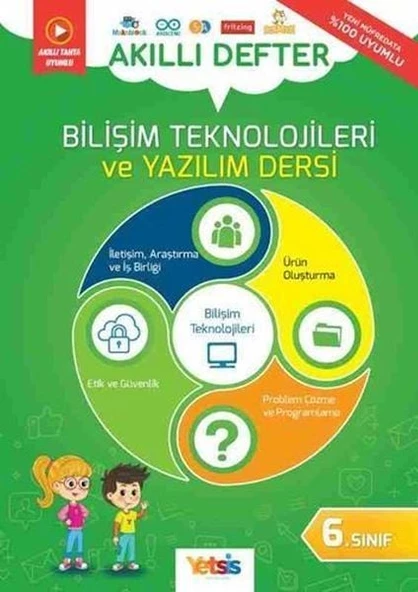 Yetsis Yayınları 6. Sınıf Bilişim Teknolojileri ve Yazılım Dersi Akıllı Defter