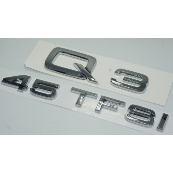 Audi Q3 45 TFSi Krom ABS 3M 3D Bagaj Yazı Logo Orjinal Ürün - Resim 2